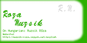 roza muzsik business card
