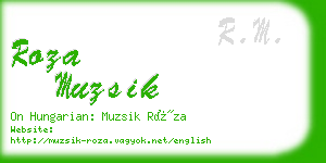 roza muzsik business card